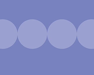 Anordnung von transparenten Kreisen auf einem blauen Hintergrund.